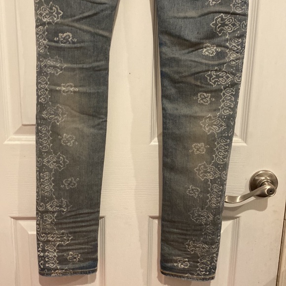 Amiri bleached bandana jean, men’s 31us - Picture 10 of 14